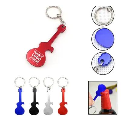 Picture of GUITAR SHAPE BOTTLE OPENER with Keyring Chain