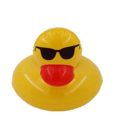 Picture of YELLOW DUCK SHAPE INFLATABLE COASTERS & CUP HOLDER