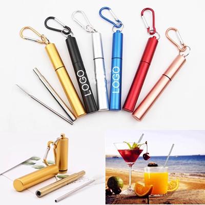 Picture of FOLDING METAL STRAW with Aluminum Alloy Case