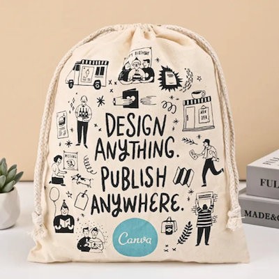 Picture of RESUABLE COTTON DRAWSTRING BREAD BAG