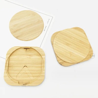 Picture of ROUND BAMBOO PHONE CORDLESS CHARGER
