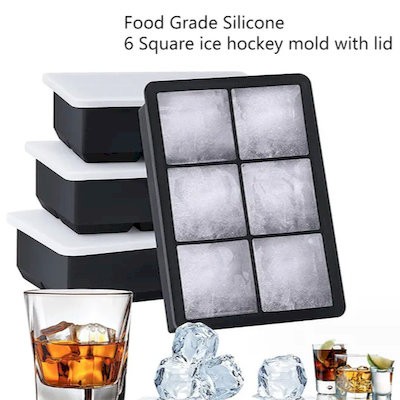 Picture of SILICON ICE CUBE SQUARE MOLDS SET OF 6
