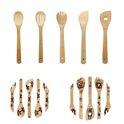 Picture of 5 PCS BAMBOO UTENSILS COOKING SET