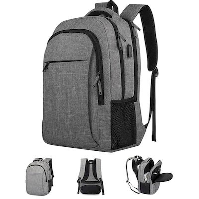 Picture of LARGE TRAVEL LAPTOP BACKPACK RUCKSACK with USB Charger Port