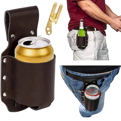 Picture of LEATHER BEER HOLSTER BOTTLE HOLDERS