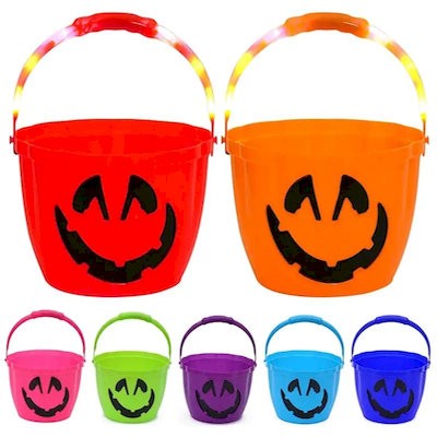 Picture of PUMPKIN LIGHT HANDLE HALLOWEEN BUCKET