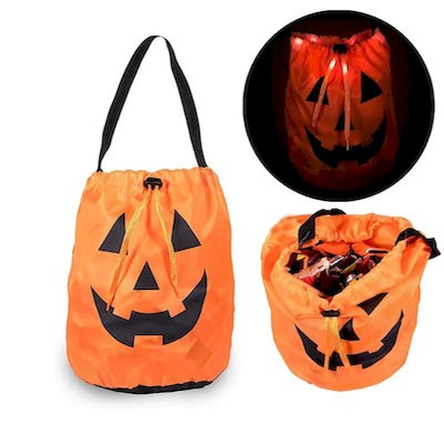 Picture of LED PUMPKIN DRAWSTRING BAG