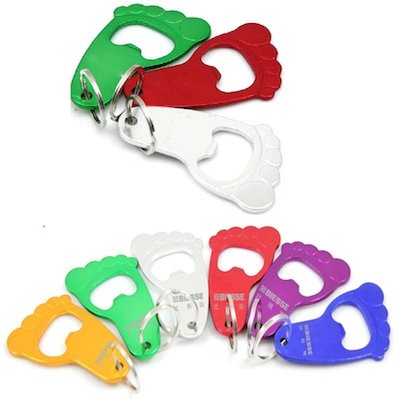 Picture of FOOT SHAPE BOTTLE OPENER with Keyring Chain