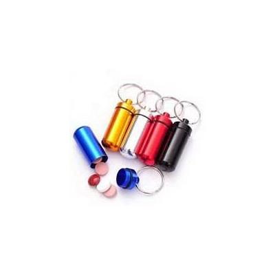 Picture of ALUMINUM OUTDOOR PILL BOTTLE with Keyring Chain