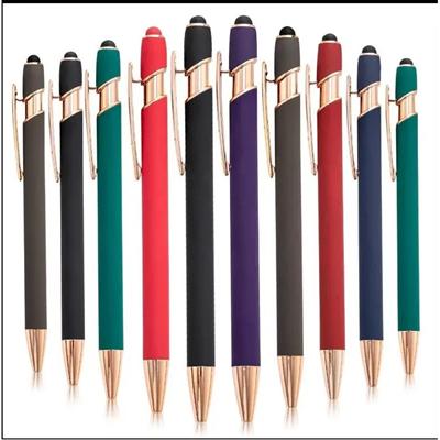 Picture of SOFT TOUCH BALL PEN PEN with Rose Gold Gilt Trim