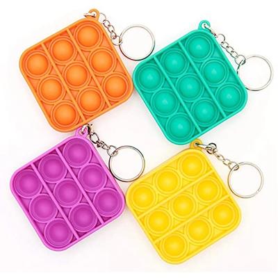 Picture of SQUARE PUSH POP KEYRING CHAIN