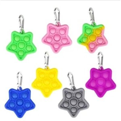 Picture of MULTI COLOR STAR SHAPE SILICON FINGER FIDGET SPINNER