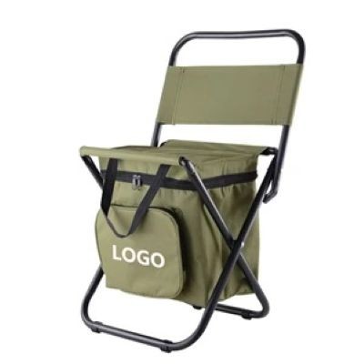 Picture of OUTDOOR PORTABLE BACKREST CHAIR with Cool Bag Thermal Insulated Fo.