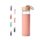 Picture of 16 OZ GLASS WATER BOTTLE with Bamboo Lid & Silicon Sleeve