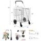Picture of SHOPPING TROLLEY DOUBLE BASKET GROCERY MULTI-FUNCTIONAL FOLDING CART