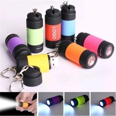Picture of MINI USB RECHARGEABLE TORCH with Keyring Chain