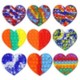Picture of CAMOUFLAGE HEART SHAPE PUSH POP BUBBLE FIDGET TOY