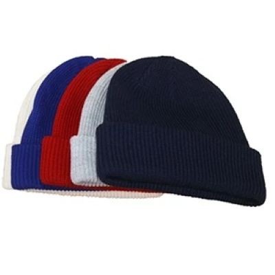 Picture of WINTER RIBBED ROLL UP KNITTED BEANIE HAT