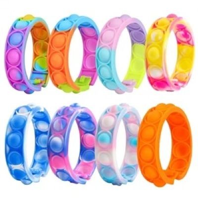 Picture of MULTICOLOR PUSH POP BUBBLE SENSORY FIDGET WRIST BAND