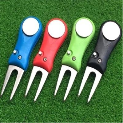 Picture of GOLF DIVOT REPAIR TOOL FOLDING STAINLESS STEEL METAL SWITCHBLADE