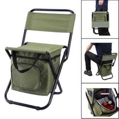 Picture of FOLDING CAMP CHAIR COLLAPSIBLE STEEL FRAME HIGH BACK.