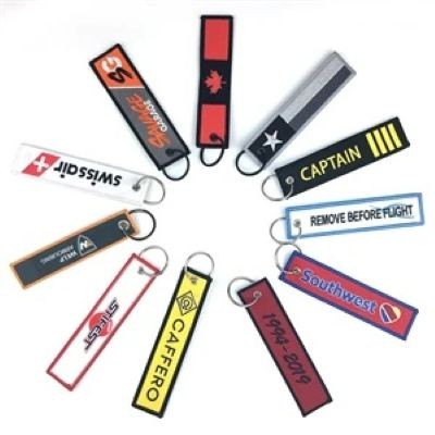 Picture of CUSTOM JACQUARD MOTORCYCLE KEY LANYARD, MOBILE PHONE STRAPS