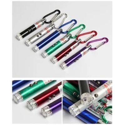 Picture of THREE in One Multifunction Carabiner LED Torch Laser Pointer