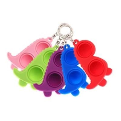 Picture of DINOSAUR PUSH BUBBLE TOY KEYRING CHAIN