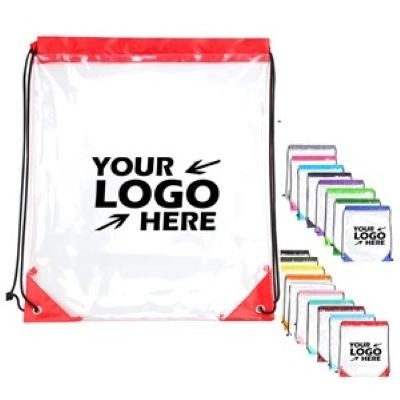 Picture of CLEAR TRANSPARENT DRAWSTRING BACKPACK RUCKSACK