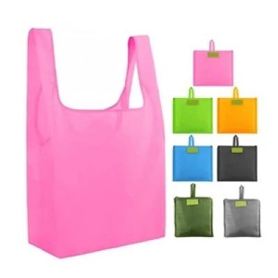 Picture of FOLDING LARGE CAPACITY ECO-FRIENDLY PORTABLE SHOPPER TOTE BAG PRINTED LOGO