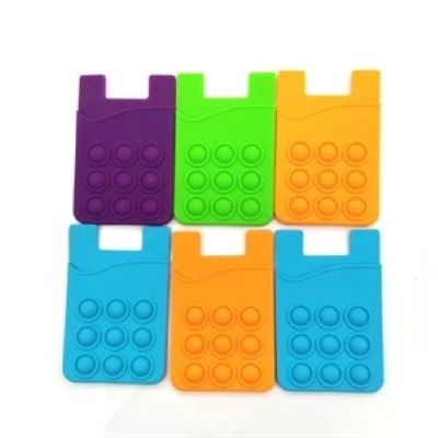 Picture of SILICON BUBBLE TOY MOBILE PHONE CARD HOLDER