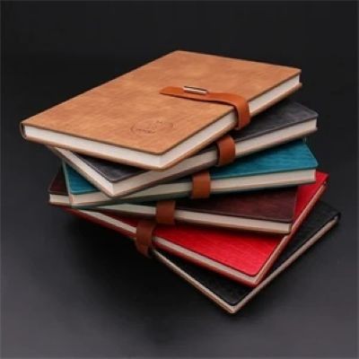 Picture of LEATHER COVER HIGH-END A5 NOTE BOOK GIFT SET with Custom Logo