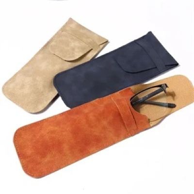 Picture of SOFT LEATHER GLASSES PORTABLE STORAGE BAG with Printed Logo