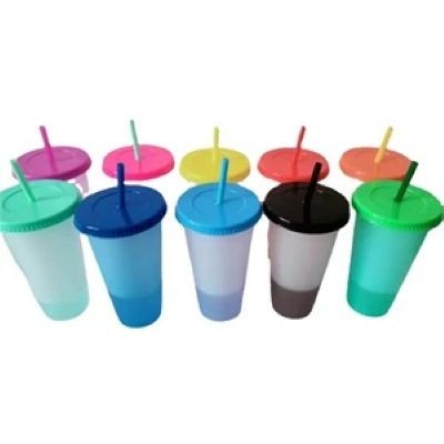 Picture of WATER WILL CHANGE COLOR STRAW CUP