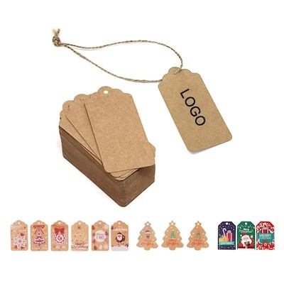 Picture of 100 KRAFT PAPER GREETING CARDS FOR HOLIDAY