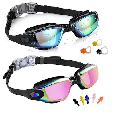 Picture of SWIMMING GOGGLES ANTI FOG with Ear Plugs Nose Clip.