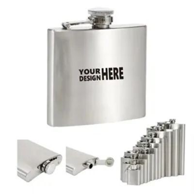 Picture of 10OZ 304 STAINLESS STEEL METAL POCKET HIP FLASK WINE POT