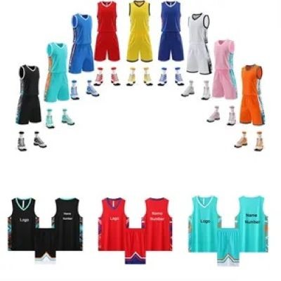 Picture of BOYS BASKETBALL UNIFORM V-COLLAR JERSEY AND SHORT