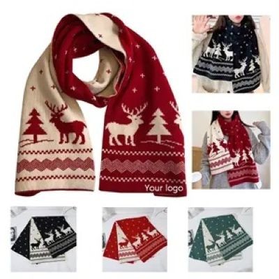Picture of CUSTOM KNIT CHRISTMAS SCARF