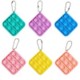 Picture of SQUARE SHAPE PURE COLOR PUSH POP KEYRING CHAIN