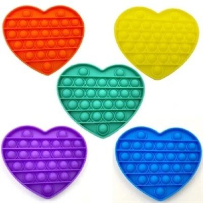 Picture of HEART SHAPE PUSH BUBBLE SENSORY POP POPPER FIDGET
