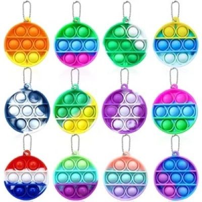Picture of MINI PUSH POP BUBBLE TOY KEYRING CHAIN
