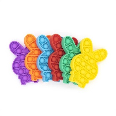 Picture of RABBIT SHAPE SILICON PUSH POP BUBBLE TOY