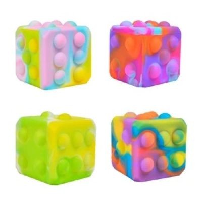 Picture of CUBE DICE SHAPE PUSH BUBBLE SQUEEZE FIDGET TOY