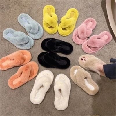 Picture of CROSS BAND SOFT PLUSH SLIPPERS