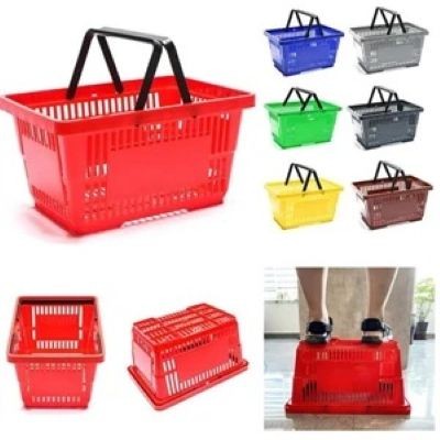 Picture of DURABLE PLASTIC SHOPPING BASKET with 2 Handles