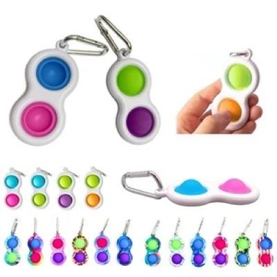 Picture of 2PCS BUBBLES SIMPLE DIMPLE KEYRING CHAIN SENSORY FIDGET TOYS.