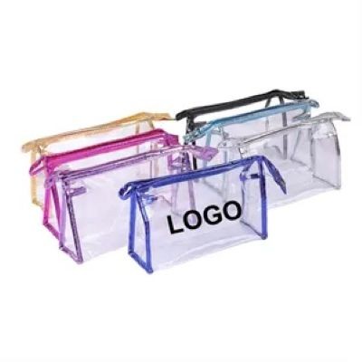 Picture of CLEAR TRANSPARENT PVC CLUTCH BAG with Zipper
