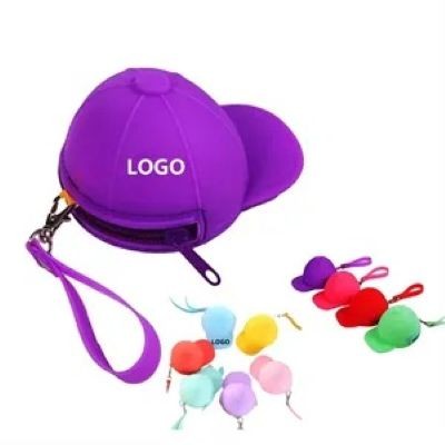 Picture of BASEBALL HAT SHAPE SILICON COIN PURSE.