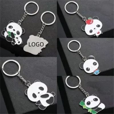 Picture of CUTE PANDA METAL KEYRING CHAIN
